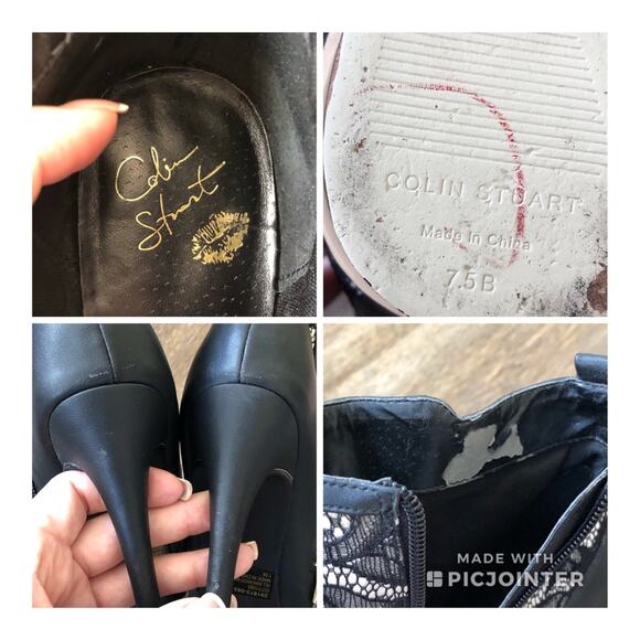 Colin Stuart lace platform high heel boot size 7.5 - Picture 8 of 8